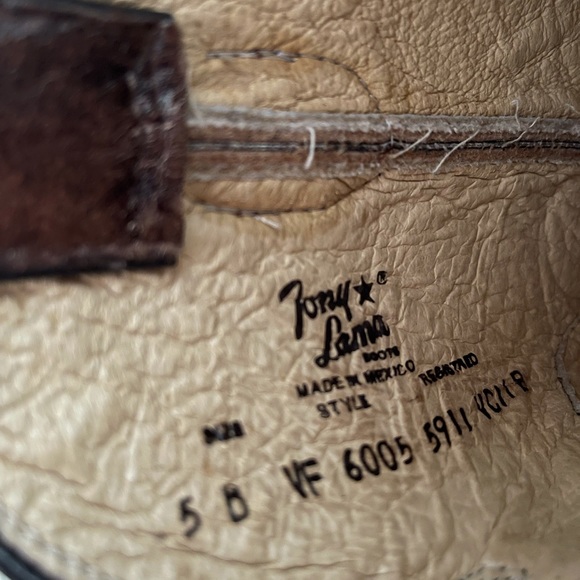 Tony Lama snip toe boot. Size 5B - Picture 3 of 10